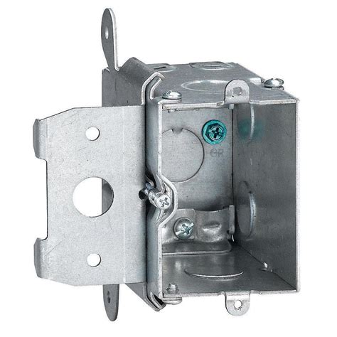 new work single gang metal switch box|single gang box home depot.